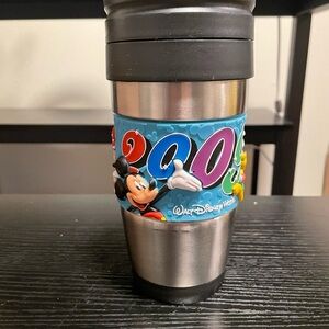 3/$15 Walt Disney World 2009 Stainless Steel Travel Mug With Raised Rubber